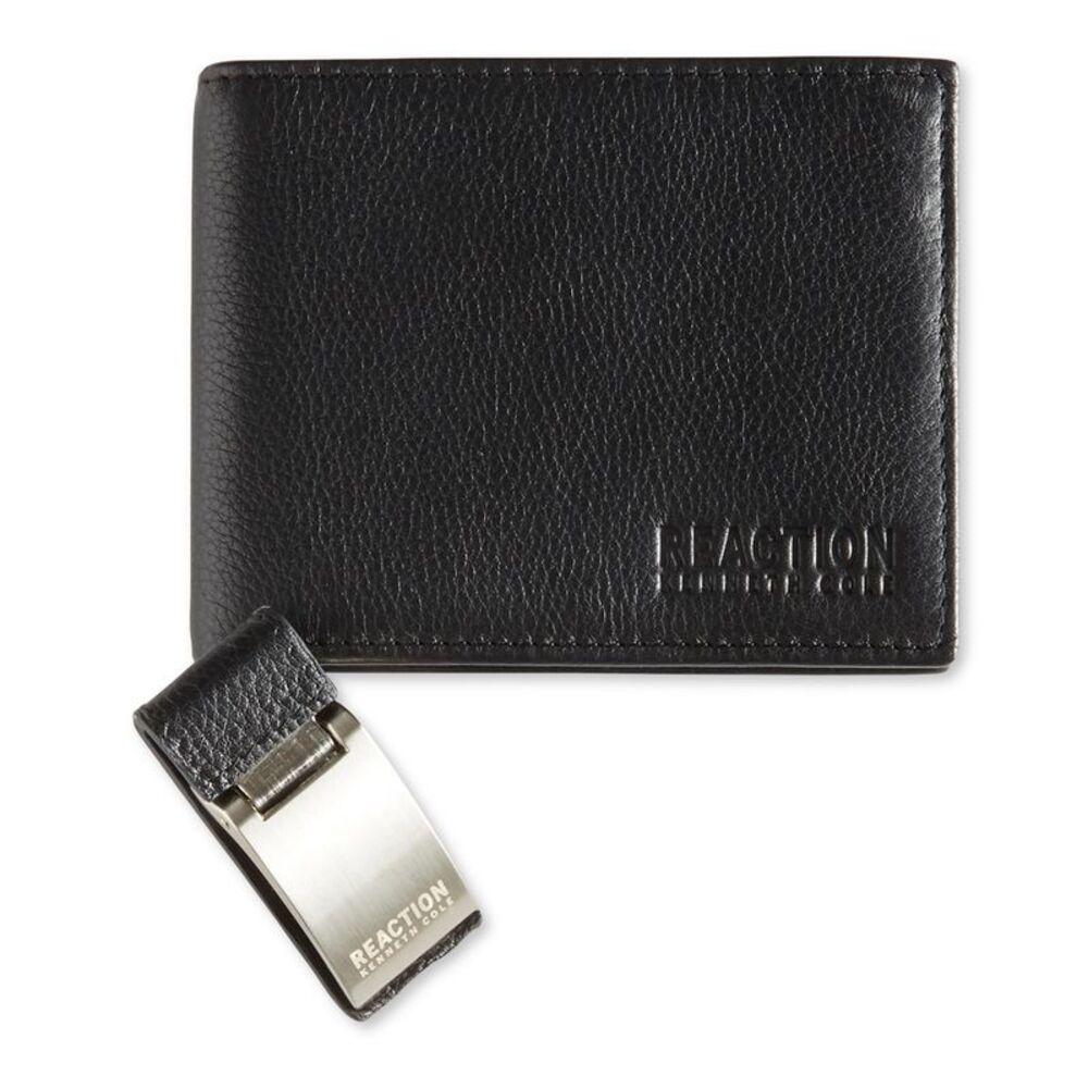 Kenneth Cole Mens Leather Passcase Bifold Wallet, NWT